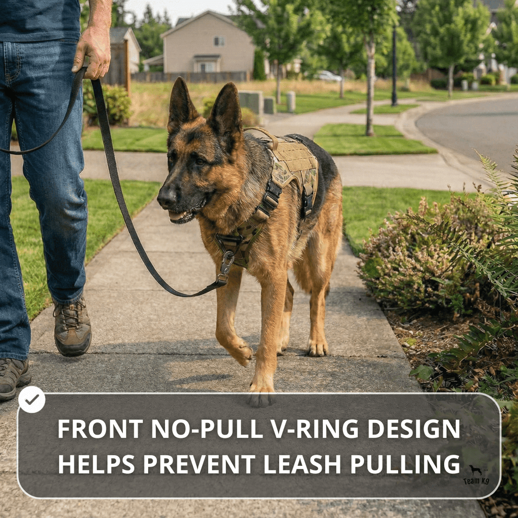 10-In-1 Tactical K9 Harness System - Full Set Dog Harness Bundle (Includes: Tactical No-Pull Dog Harness + Bungee Leash + Collar + MOLLE Pouches + First Aid Kit + 12 Hook & Loop Patches + Dog Goggles + Safety Belt + Travel Water Bowl + Dog Waste Bags)