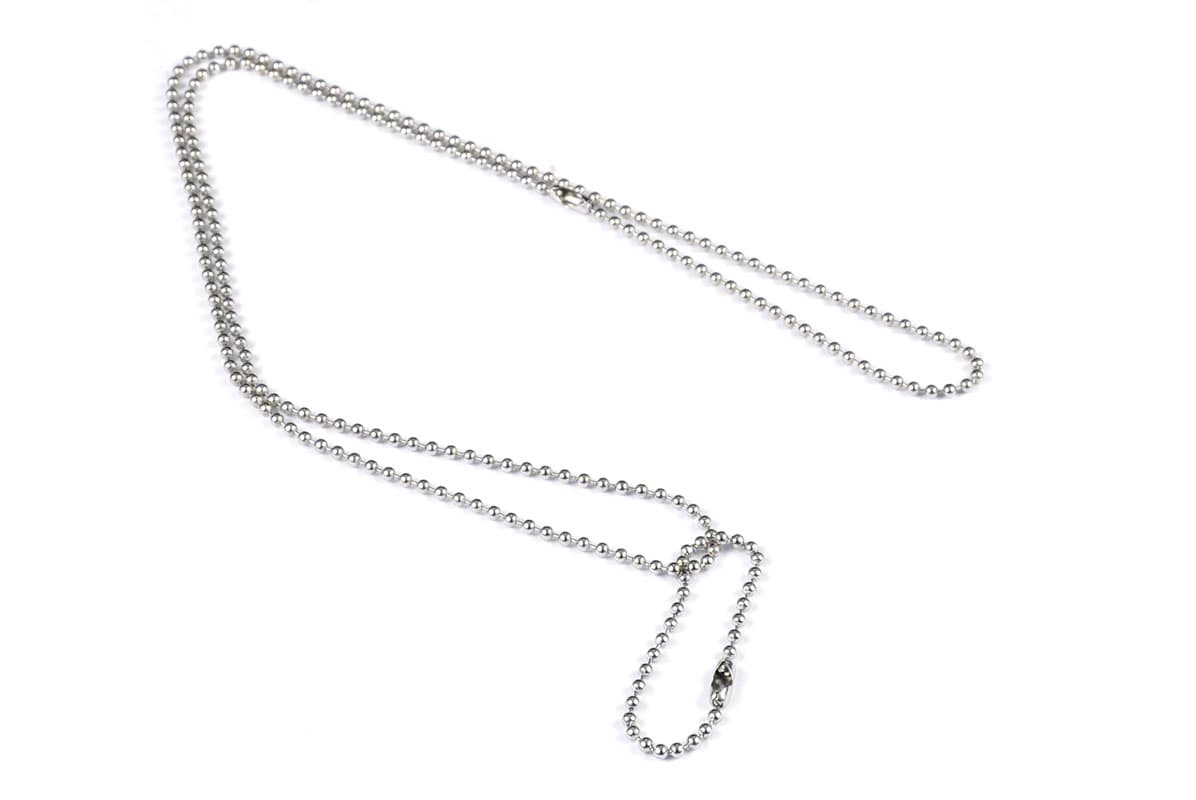 Embossed Military Dog Tag Necklace Set in Stainless Steel