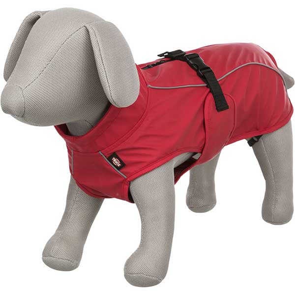 Vimy & DryDogs Lightweight Waterproof Raincoat with Harness Hole Zip