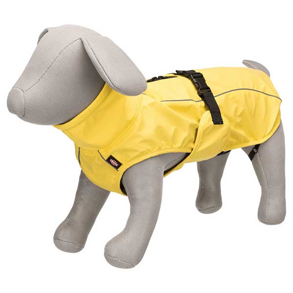 Vimy & DryDogs Lightweight Waterproof Raincoat with Harness Hole Zip
