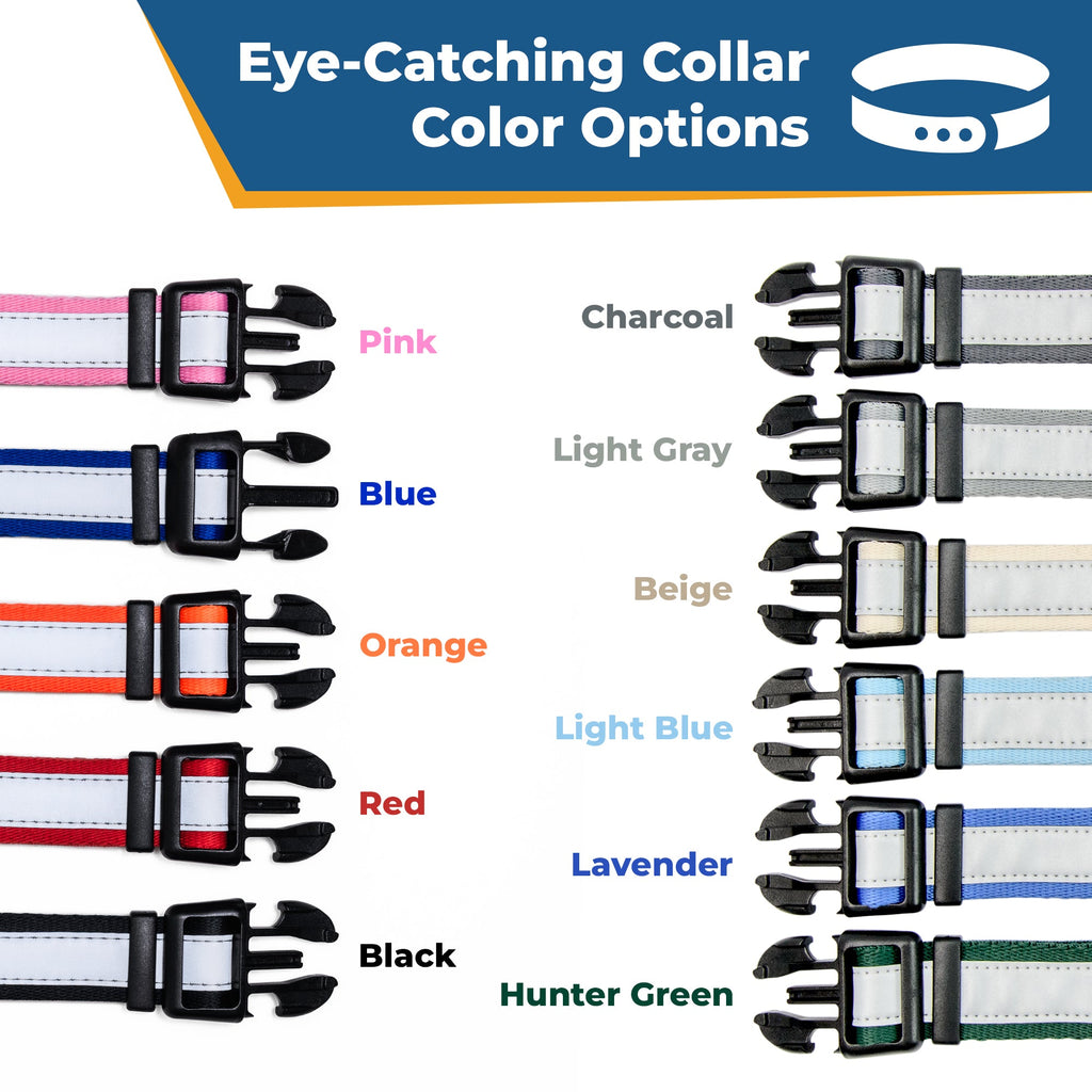 Personalized Reflective Dog Collar with Quick Release Buckle, Embroidered