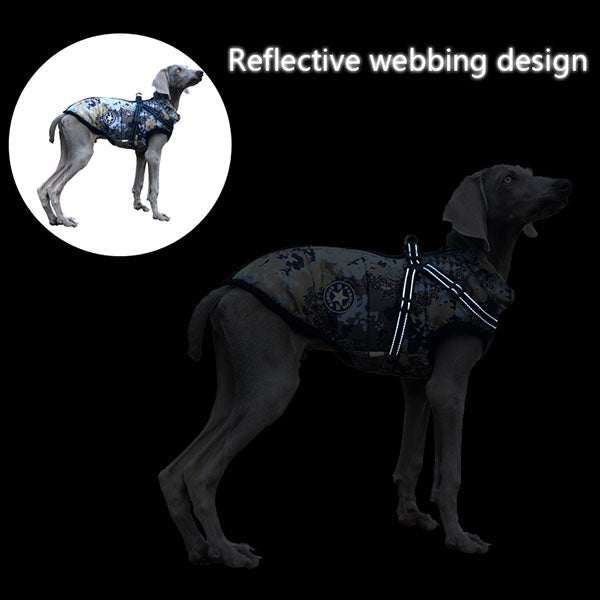 Wintro - Quilted Waterproof Dog Coat with Harness Built In