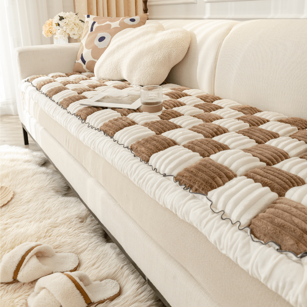 NEW 2-in-1 Furniture Protector & Dog Bed Couch Cover with Thick Orthopedic Padding, Non-Slip Grip, Scratch-Resistant Surface & Machine-Washable Fabric