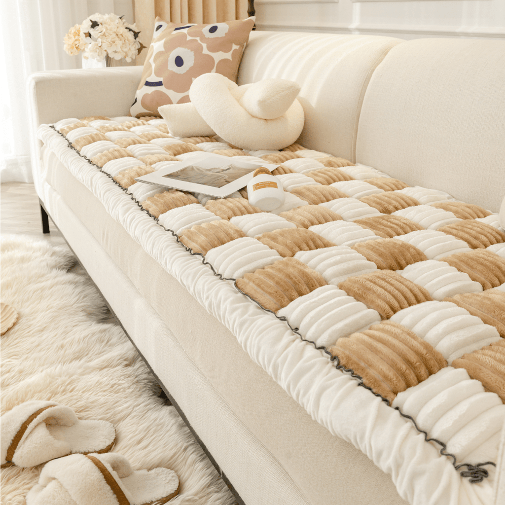 NEW 2-in-1 Furniture Protector & Dog Bed Couch Cover with Thick Orthopedic Padding, Non-Slip Grip, Scratch-Resistant Surface & Machine-Washable Fabric