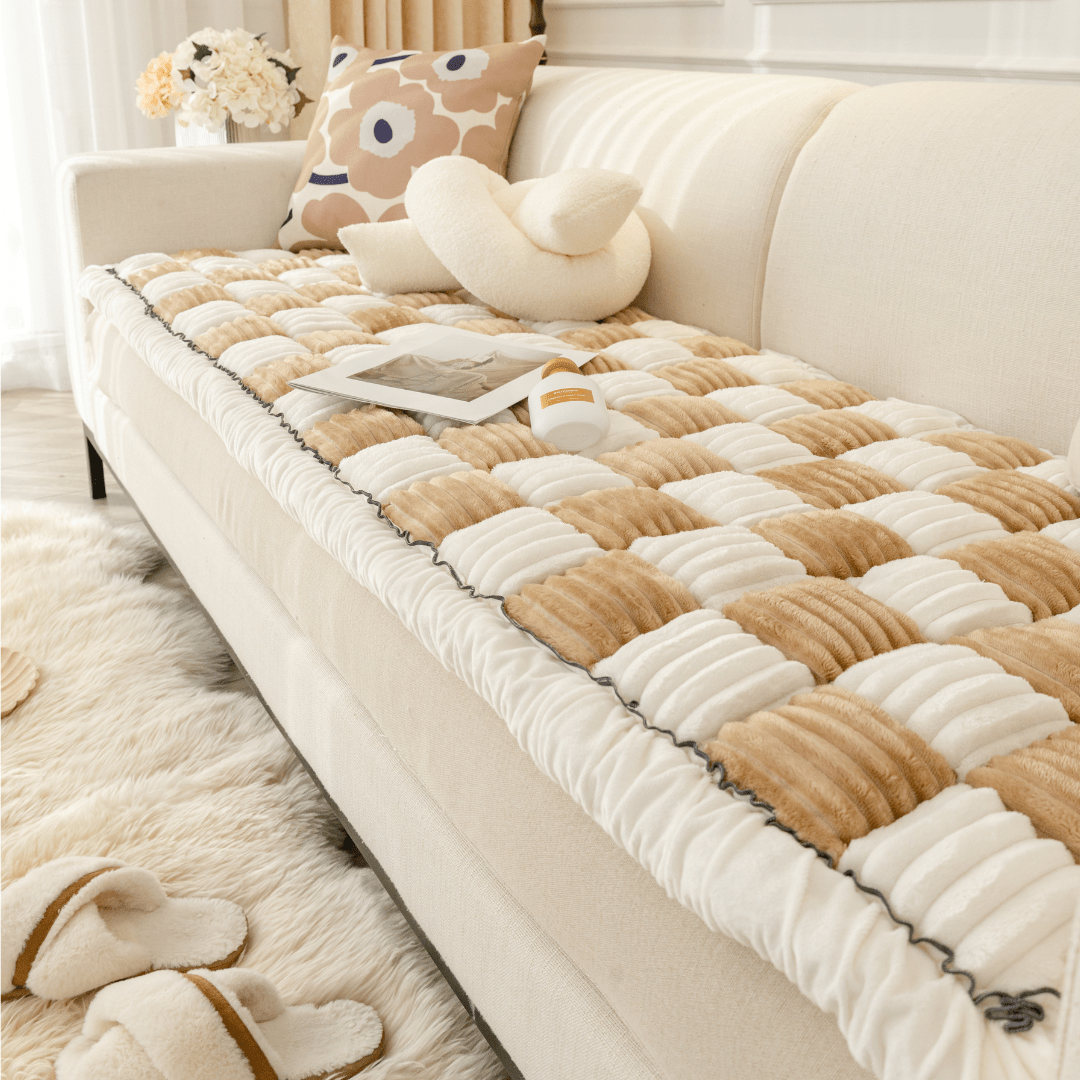 NEW 2-in-1 Furniture Protector & Dog Bed Couch Cover with Thick Orthopedic Padding, Non-Slip Grip, Scratch-Resistant Surface & Machine-Washable Fabric