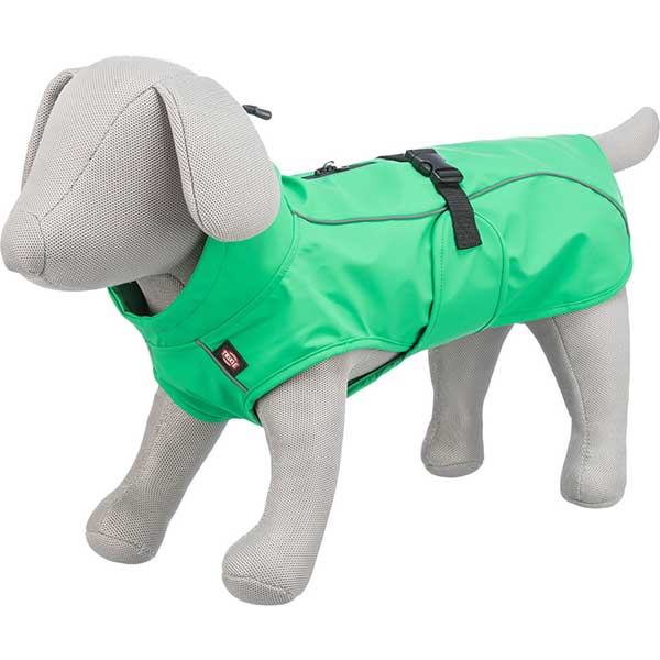 Vimy & DryDogs Lightweight Waterproof Raincoat with Harness Hole Zip