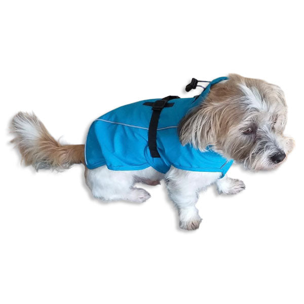 Vimy & DryDogs Lightweight Waterproof Raincoat with Harness Hole Zip
