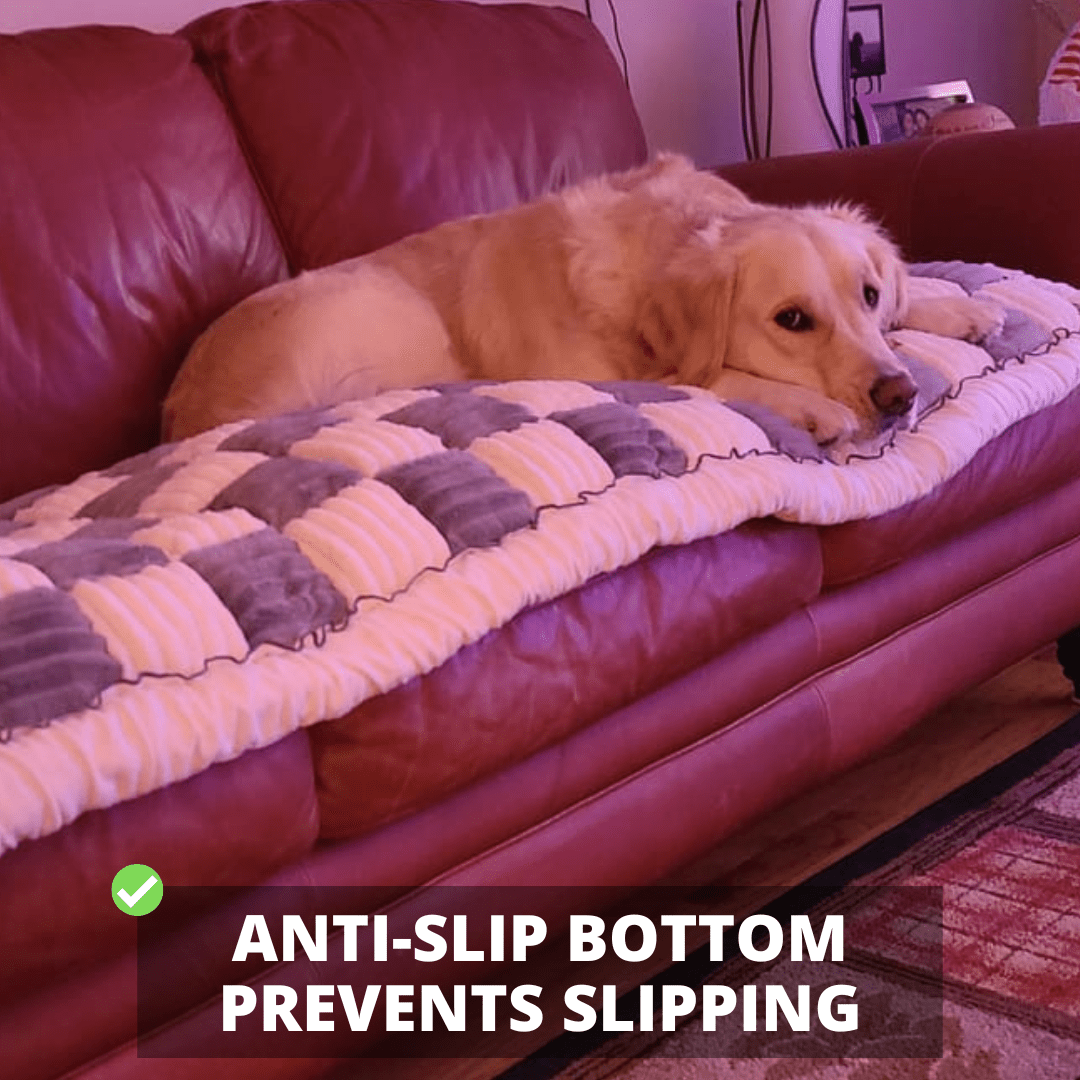 NEW 2-in-1 Furniture Protector & Dog Bed Couch Cover with Thick Orthopedic Padding, Non-Slip Grip, Scratch-Resistant Surface & Machine-Washable Fabric