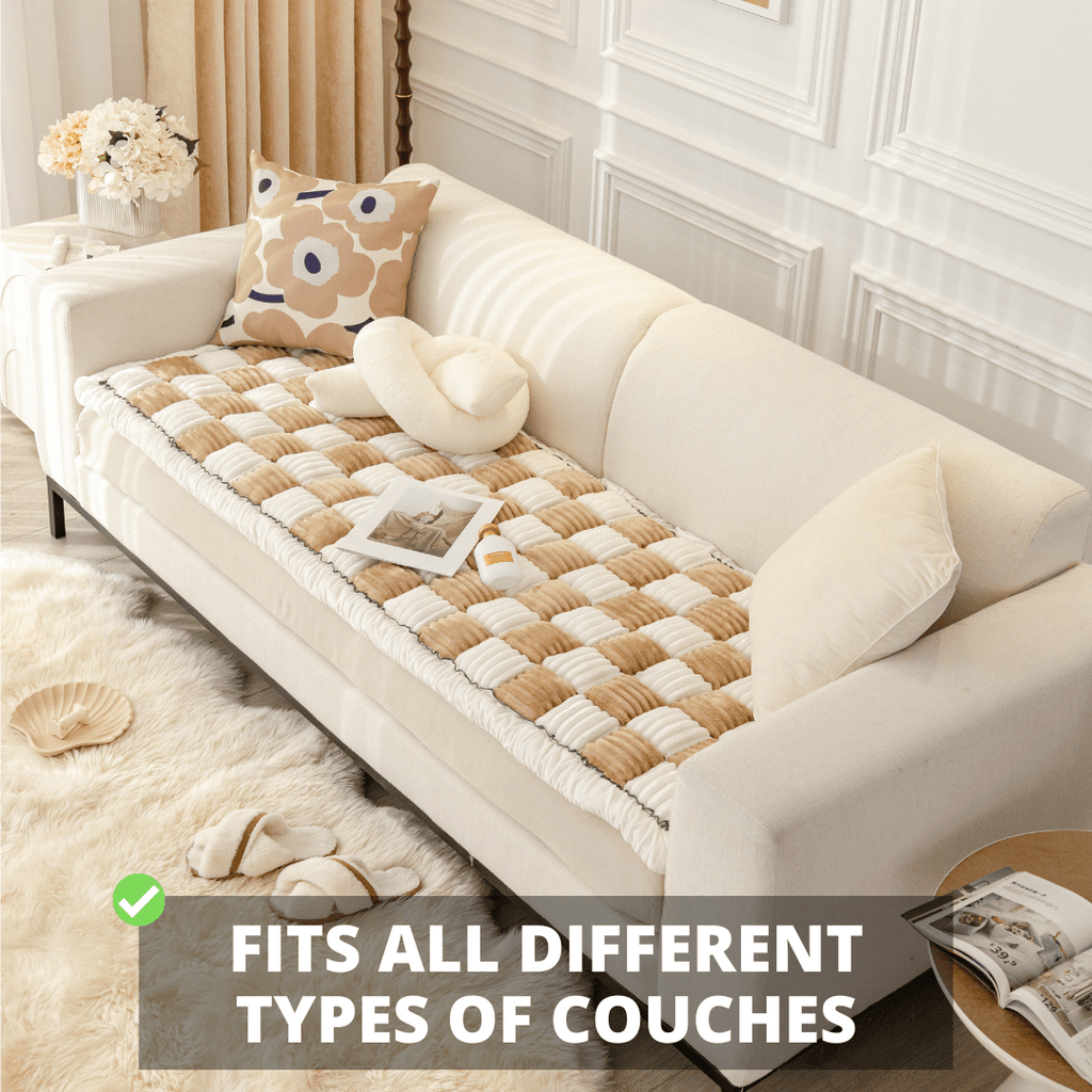 NEW 2-in-1 Furniture Protector & Dog Bed Couch Cover with Thick Orthopedic Padding, Non-Slip Grip, Scratch-Resistant Surface & Machine-Washable Fabric